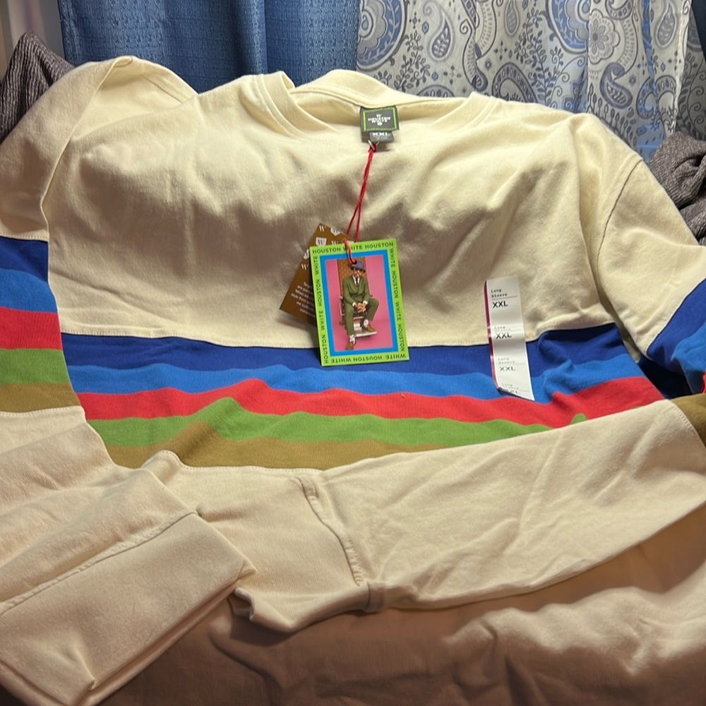 Houston white long sleeve t-shirt.